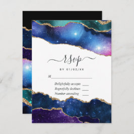 Galaxy Agate RSVP Karte