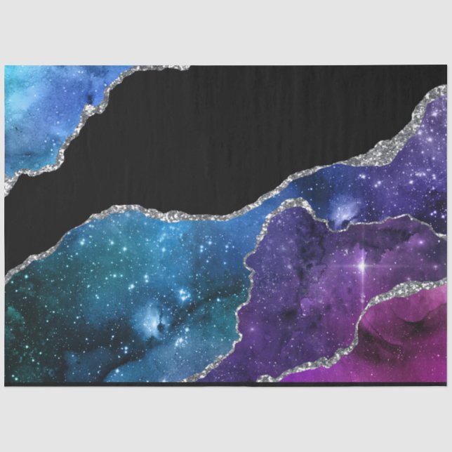 Galaxy Agate Serie Design 9 Gewebepapier Seidenpapier (Vorderseite)