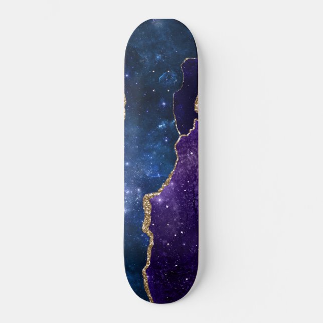 Galaxy Agate Series Design 10 Skateboard (Vorderseite)