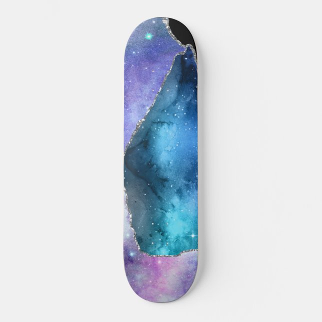 Galaxy Agate Series Design 17 Skateboard (Vorderseite)