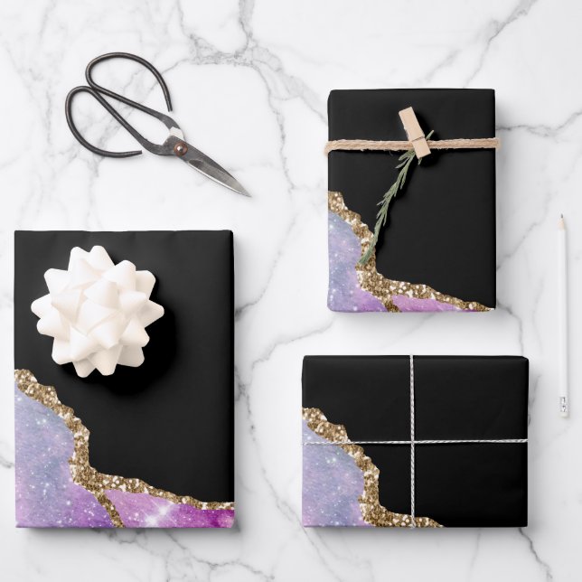 Galaxy Agate Series Design 2 Geschenkpapier Set (Vorderseite)