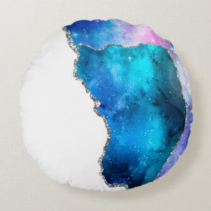 Galaxy Agate Series Design 4 Rundes Kissen