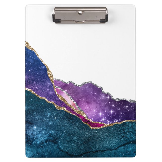 Galaxy Agate Series Design 6 Klemmbrett (Vorderseite)
