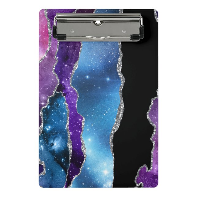Galaxy Agate Series Design 7 Mini Klemmbrett (Vorderseite)
