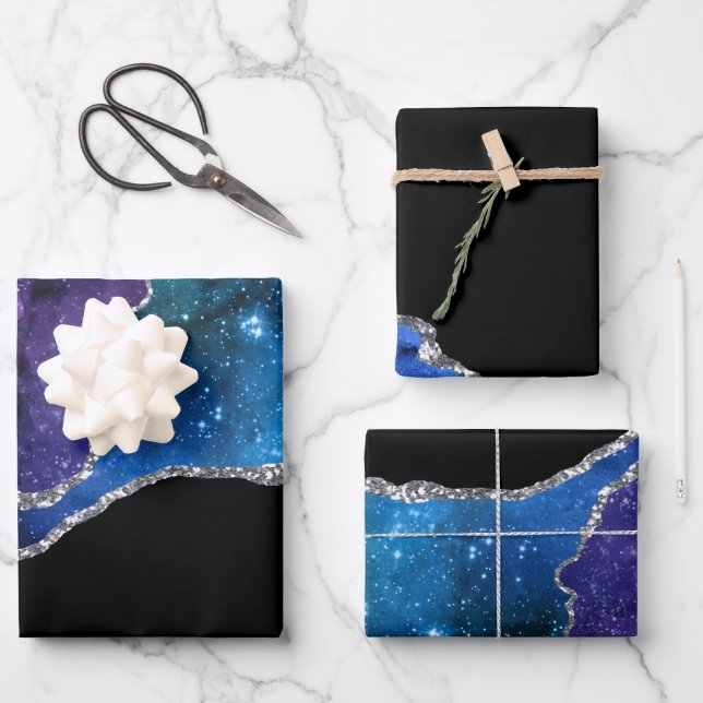 Galaxy Agate Series Design 9 Geschenkpapier Set (Vorderseite)