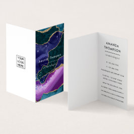 Galaxy Agate Stone Business Card Visitenkarten