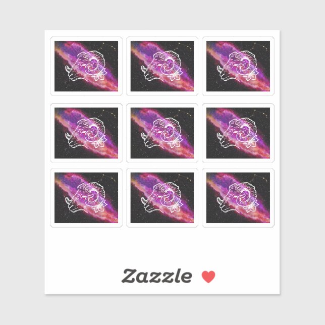 Galaxy Aries Constellation Aufkleber (Blatt)