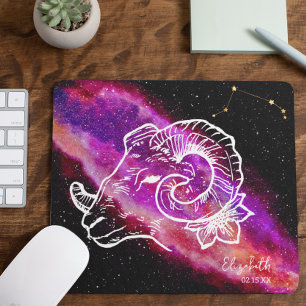 Galaxy Aries Sternbild Zodiac-Zeichen Mousepad