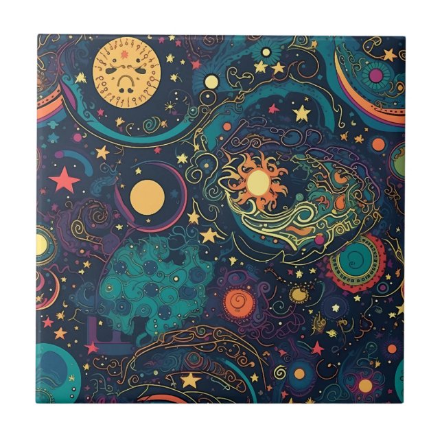 Galaxy Art Keramik Tile Fliese (Vorderseite)