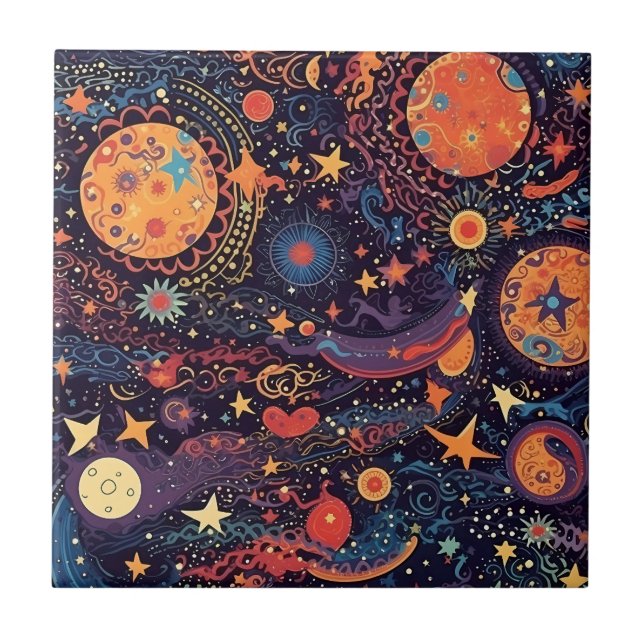 Galaxy Art Keramik Tile Fliese (Vorderseite)