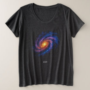 Galaxy Artwork - Cosmic Spiral Space Illustration Große Größe T-Shirt