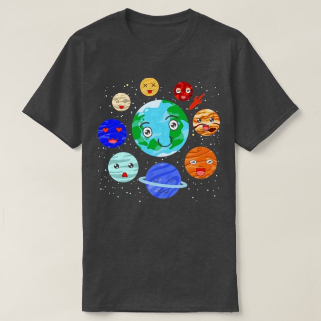 Galaxy Astronomy Space Science Solar System Niedli T-Shirt (Design vorne)
