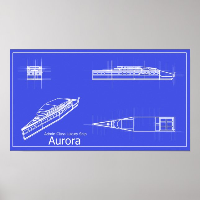 Galaxy Aurora Blueprints Poster (Vorne)