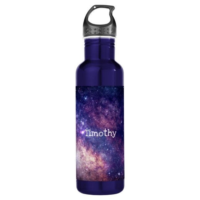 Galaxy Außer Space Stars Starry Night Sky Edelstahlflasche (Vorderseite)