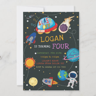 Galaxy Birthday Einladung