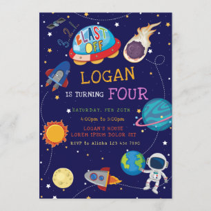 Galaxy Birthday Einladung