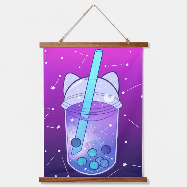 Galaxy Boba Wall Wandteppich Mit Holzrahmen (Vorderseite)