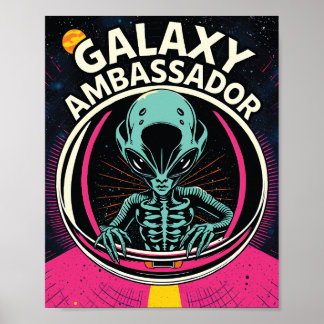 Galaxy Botschafter Alien Poster
