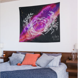 Galaxy Cancer Constellation Name Zodiac Zeichen Wandteppich