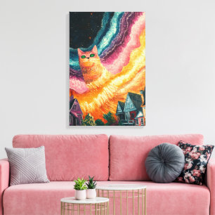 Galaxy Cat - Kosmische Kunst Leinwanddruck