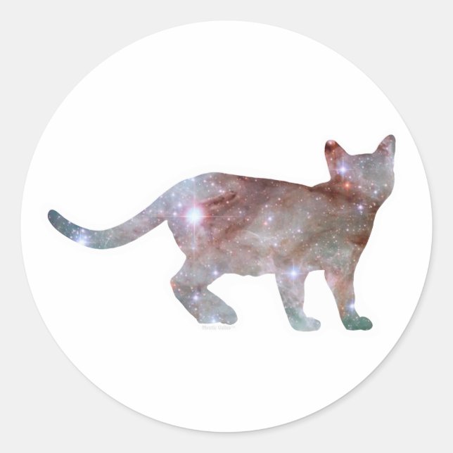 Galaxy Cat Sticker 2 (Vorderseite)