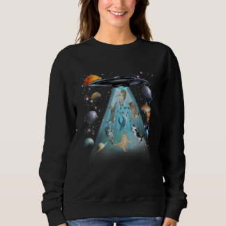 Galaxy Cat Swimming T-Shirt | Cute Astronaut Cats  Sweatshirt