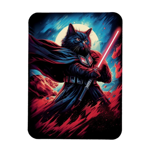 Galaxy Cat Swordsman Magnet (Vertikal)