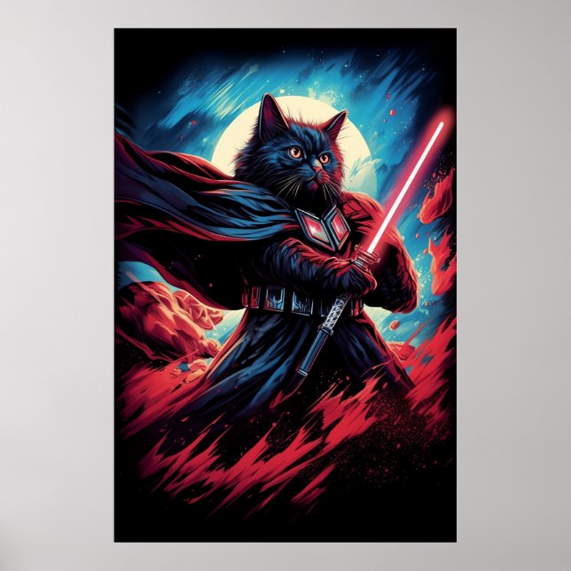 Galaxy Cat Swordsman Poster (Vorne)