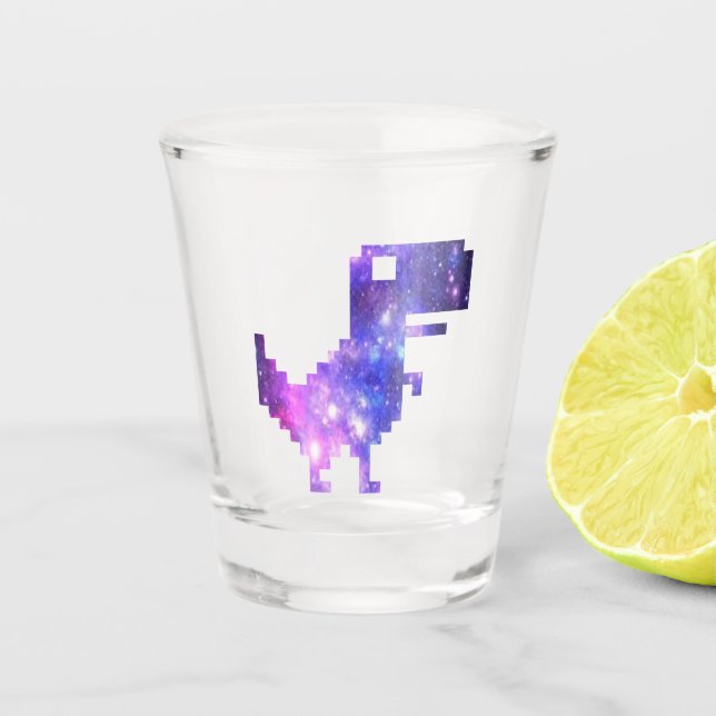 Galaxy Chrome T-Rex Schnapsglas (Vorderseite)