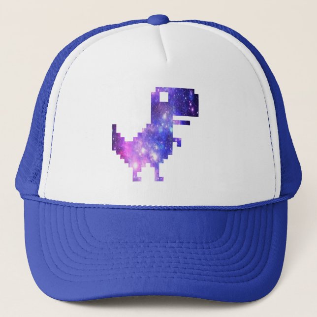 Galaxy Chrome T-Rex Truckerkappe (Vorderseite)
