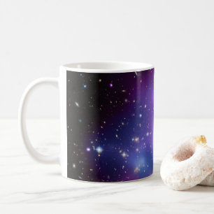 Galaxy Cluster Lila Celestial Full Foto Kaffeetasse