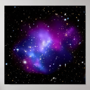 Galaxy Cluster MACS J0717 (Hubble Telescope) Poster