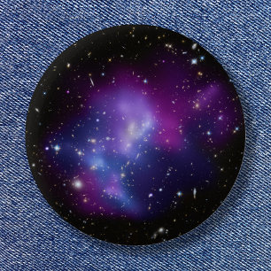 Galaxy Cluster MACS J0717 Lila Foto Button