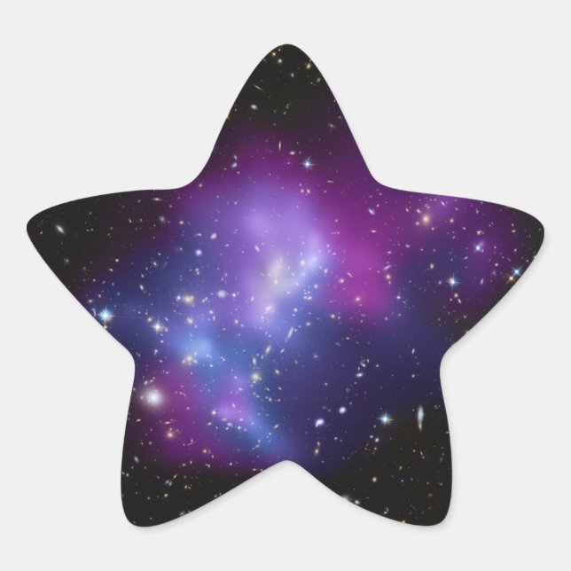 Galaxy Cluster Star Shaped Sticker (Vorderseite)