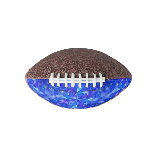 Galaxy crystal Blue polygonal facet pattern Football (Vorderseite)