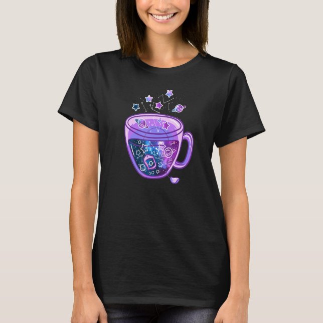 Galaxy Cup Vaporwave Japanisch Zusammenspiel von G T-Shirt (Vorderseite)