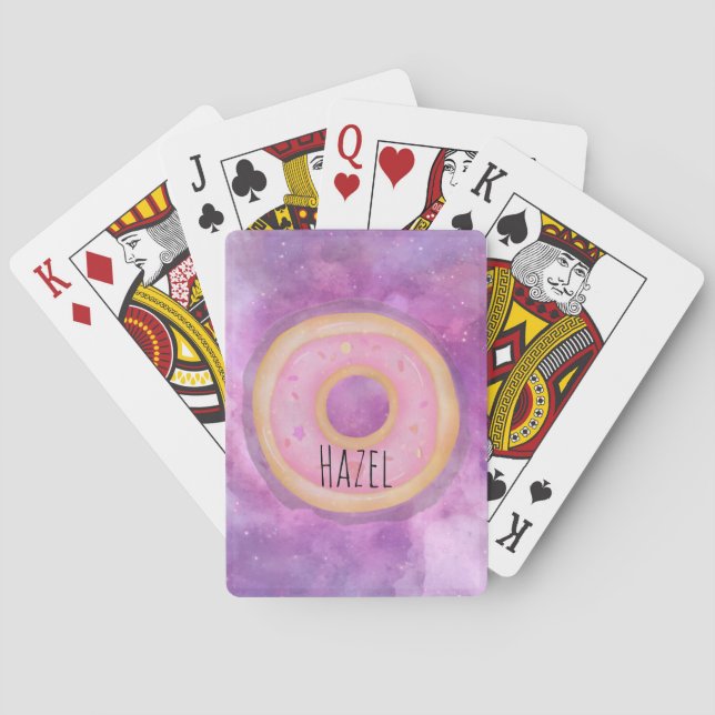 Galaxy Donut Playing Cards Individuelle Name Spielkarten (Rückseite)