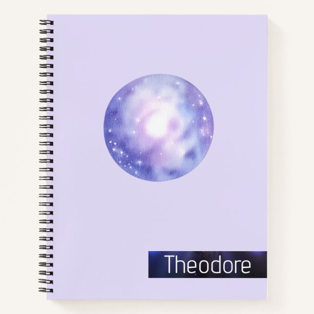 Galaxy Dreams Personalisiertes SpiralNotebook Notizbuch (Vorderseite)