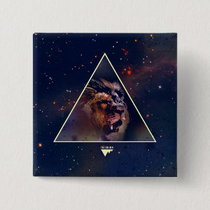 Galaxy Dreieck Löwenkopf - Trendium Authentisch Button
