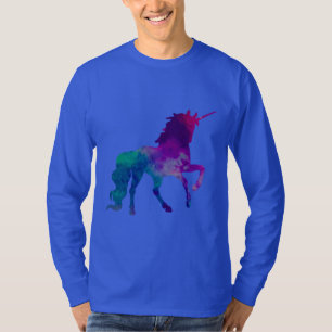 Galaxy Einicorn Sky Colors of Blue and Lila, ZKOA T-Shirt