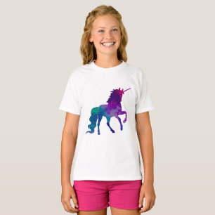Galaxy Einicorn Sky Colors of Blue and Lila, ZKOA T-Shirt
