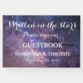 Galaxy Elegant Starry Night Universe Wedding Gästebuch