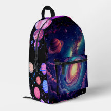 Galaxy Explorer kids Black Backpack Kosmic