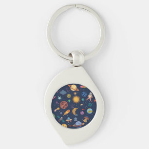 Galaxy Explorer - Metal-Schlüsselanhänger der Welt Schlüsselanhänger