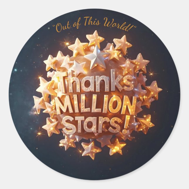 Galaxy Explorers - Aus dieser Welt danke Ihnen Sti Runder Aufkleber (Vorderseite)