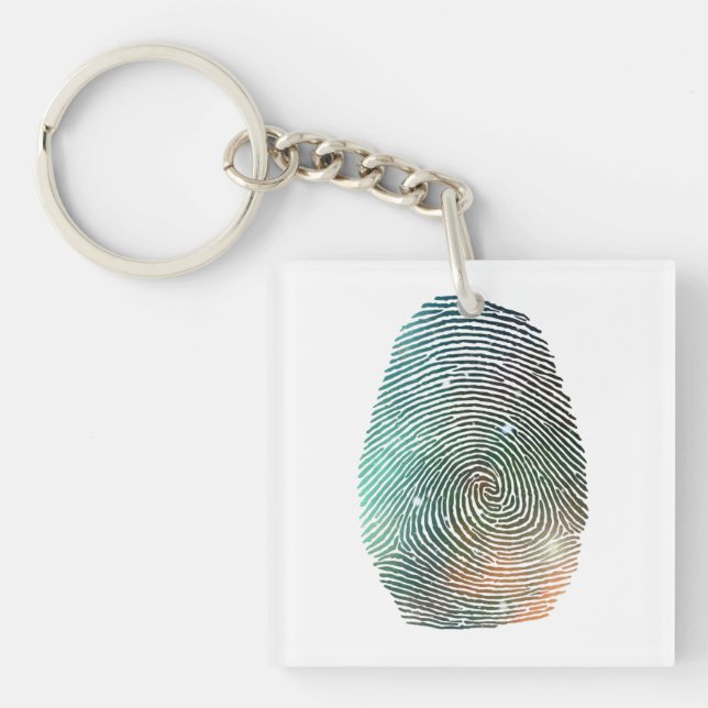 Galaxy Fingerprint Muster Schlüsselanhänger (Vorderseite)
