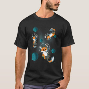 Galaxy Fox Foxes Space Stars Weihnachten Geburtsta T-Shirt