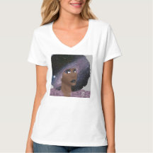 Galaxy Girl V-Neck T - Shirt