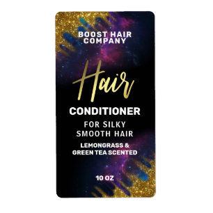 Galaxy Glitzer Black and Gold Haare Produktkennzei