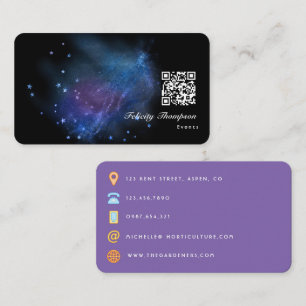 Galaxy Glitzer Business Card Visitenkarte
